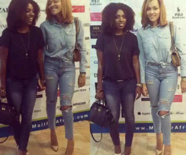 Photos: Actress Annie Idibia & Tania Omotayo step out in hot denim 